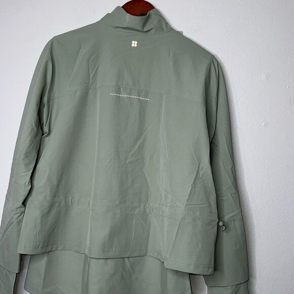 Sweaty Betty Fast Lane Running Jacket In Sage Green Size Medium - Picture 10 of 12